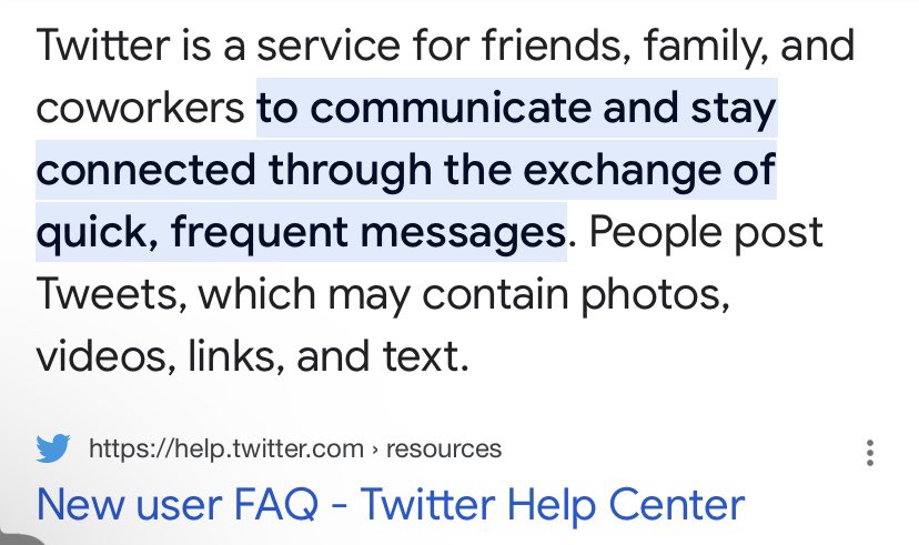 ozy_bloke's tweet photo. @dazzyro1 It kind of goes against its main purpose…as explained by Twitter no less. https://t.co/IA6OGvTvbr