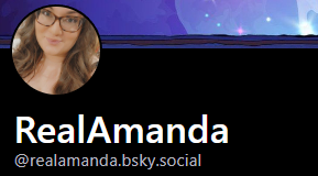 RealAmanda's tweet image. Just a reminder that I'm over here too, hiding out from the blue checks.