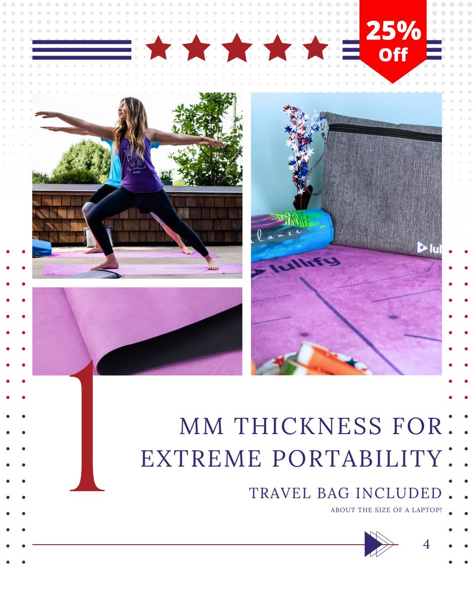 LullifyDotCom's tweet photo. Summer is the perfect time to take on a new yoga routine, and Lullify has you covered! Celebrating Independence Day, we are taking 25% off all our yoga mats all July. Achieve your goals with the support of our high-quality equipment. Get ready to stretch &amp; relax in style! https://t.co/197sjh12Zg