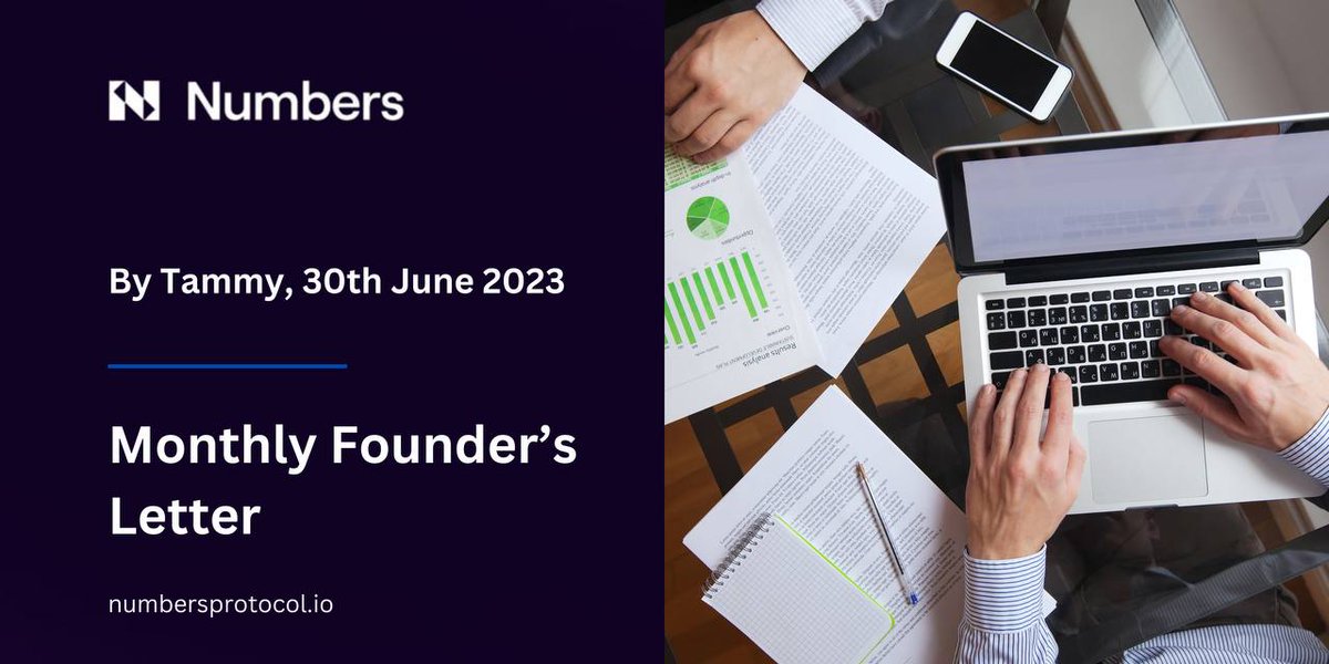 The team was so great at their work! @numbersprotocol has been building and creating foundational progress.

Monthly Founder's Letter by Tammy Yang, Founder of Numbers Protocol.    

2023/6/30

Dive : https://t.co/wKcxLeOv2Y

#Web3 $NUM https://t.co/yErghyK1xo