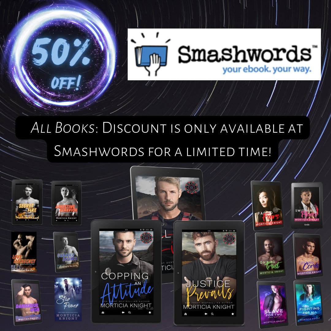 50% OFF all my books at Smashwords! Stop by and check out all the great deals for the July sale at SW 😊smashwords.com/profile/view/M…
#mmromance #GayRomance #Smashwords #smashwordssale2023 #bookdiscount #salebooks #eroticromance #firefighterromance #oppositesattract #grumpysunshine