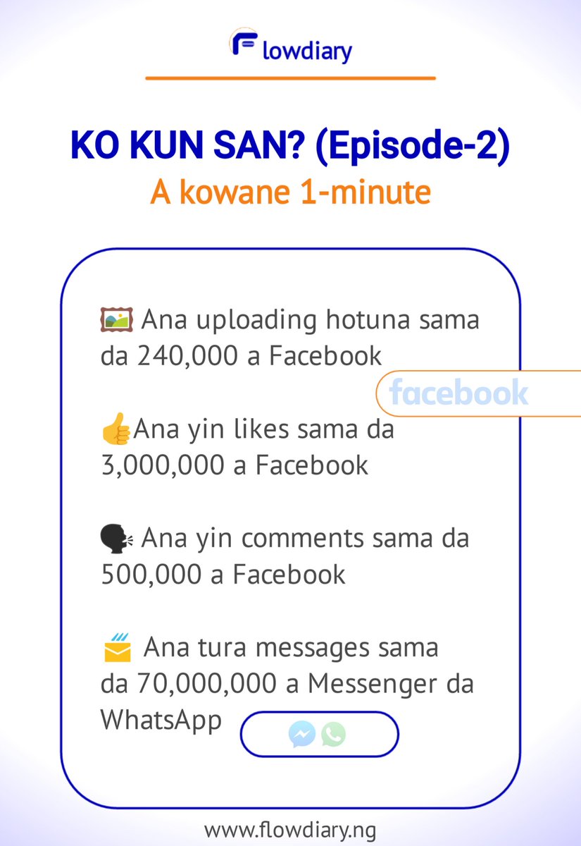 flowdiaryai's tweet image. Akwai tarin damarmaki a yanar-gizo da za ku iya amfani da su, ku sarrafa su domin bunkasa kasuwancinku da kuma zamanarta da shi.

A #Flowdiary akwai kwas na Digital Marketing, da zai koyar da ku dabaru da hanyoyin tallata haja a kafofin yanar-gizo.

#LearnOnFlowdiary #DidYouKnow