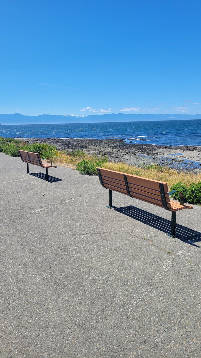 sj2go's tweet photo. Beautiful Canada Day on the water at Clover Point. These crazy unused picnic tables & park benches in the parking lot just seem to be in the way, tho. @CityOfVictoria #victoria #wtf #cloverpoint #noparking https://t.co/7H4GblGBa4