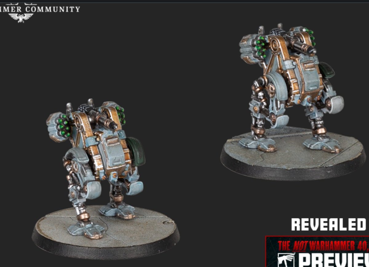 Nicolastousign3's tweet photo. These are pretty neat! I don't remember these ever being a thing at 28mm scale but did they have rules?
Might be fun to build some for my voidguard from the new sentinels
#warmongers #warmaidens #voidguard #WarhammerCommunity https://t.co/kB2F3xoUBZ