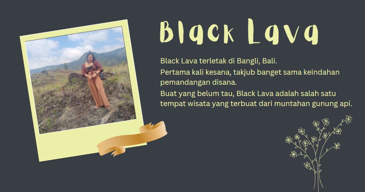 Sekilas soal perjalanan ku kemarin ke Black Lava. Tempat paling indah di Bangli yang pernah aku kunjungin. Kamu wajib datang kesini, minimal sekali seumur hidup! #bali #bangli #blacklava