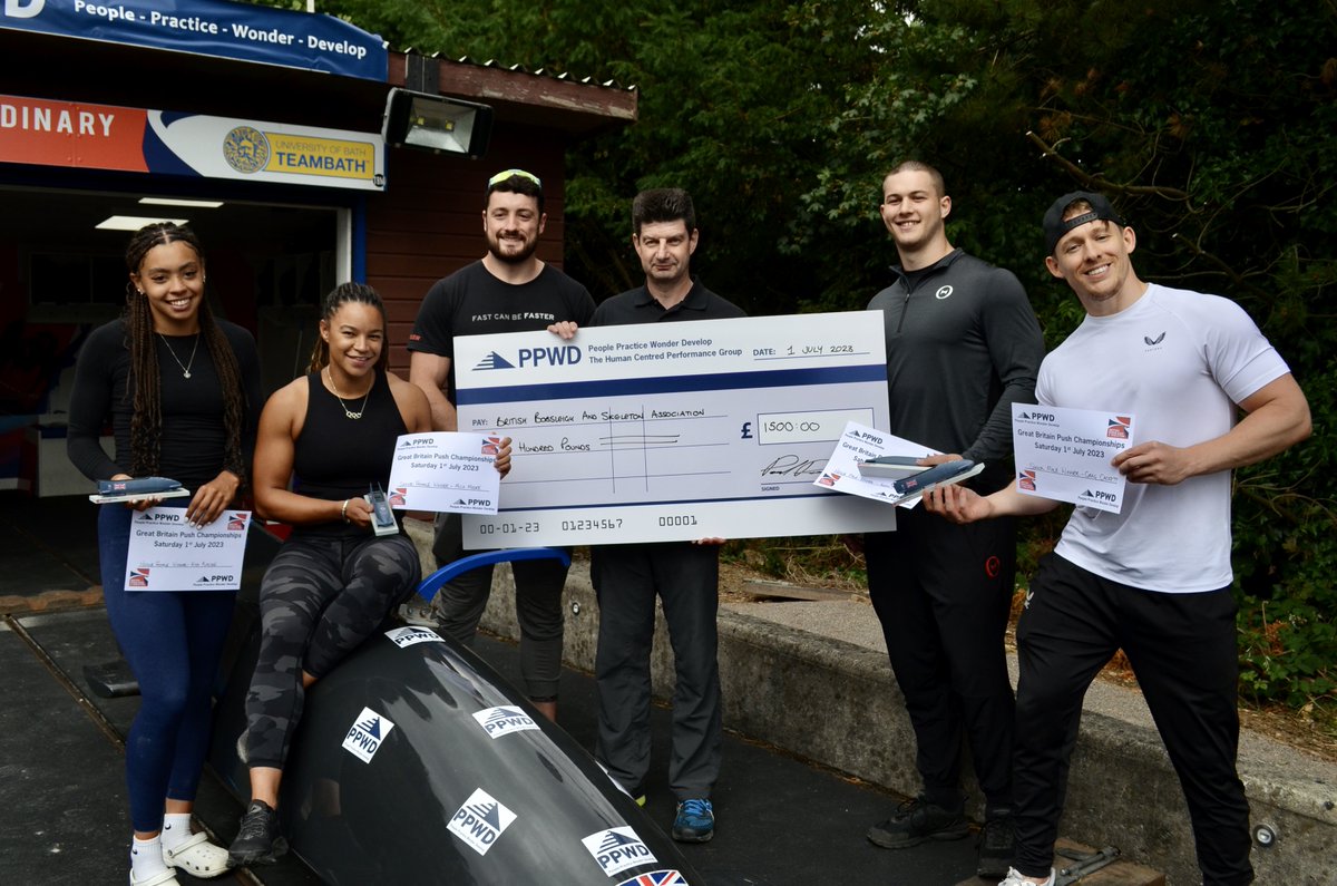 Congratulations to Greg Cackett & @mica_lolita - 2023 GB Bobsleigh Push Champions. Great work from novice winners Austin Millward & Kya Placide & big thanks to PPWD for supporting what was a hugely successful day and a good step forward for the sport in this country #bobsleigh