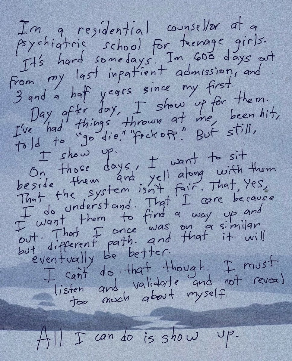soCily's tweet photo. It can be hard not to empathize in a way that shares too much about ourselves. 
On the days we want to scream and cry with them, 
all we can truly do is show up.
Be present.
Connect through healthy relationships
And community. https://t.co/v0fYkjKk7A