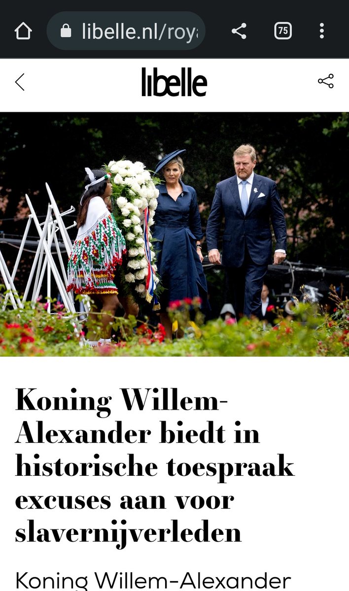 #Koning W.A trots op hem. Goeie stap de toekomst in. Herkennen & accepteren. So beautiful our #king apologizes slavery #koningwillemalexander #willemalexander #maxima #slavernij #slavery #ketikoti #slavernijverleden #slaven #blackisbeautiful #brownisbeautiful #history #Apartheid