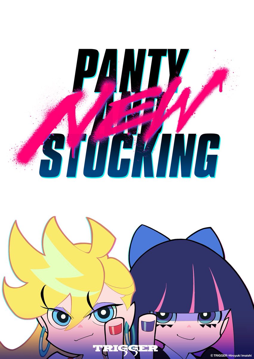 TRIGGER informó que ha adquirido los derechos de la franquicia de "Panty &amp; Stocking with Garterbelt" por parte de GAINAX, y que el nuevo proyecto de la franquicia se titulará "New Panty &amp; Stocking". #psg 

✨ Más detalles serán anunciados en el futuro.