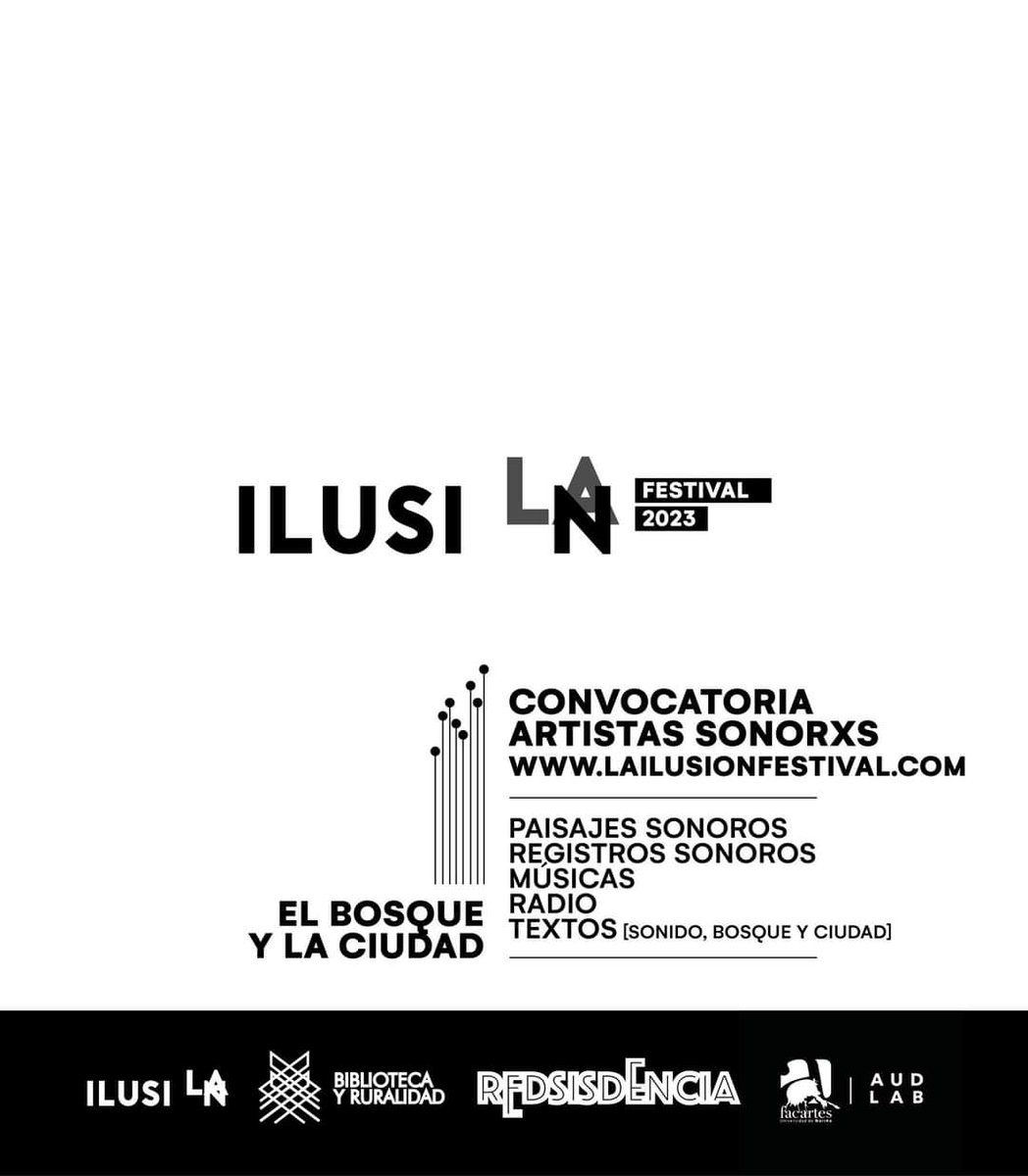 LaIlusionFest's tweet photo. #Convocatoria #ArteSonoro #Radio 

👉🏾 Convocamos artistas sonorxs de todo el mundo, seres interesadxs en explorar la relación entre el bosque, el sonido y la ciudad.
@LaIlusionFest es un festival autogestionado que se convoca desde el sur de #Colombia 

🎧 https://t.co/3KX2DcUb3j https://t.co/eGiJx9VxXd