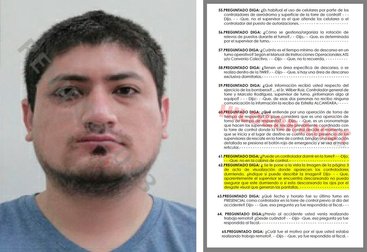 Alonso Zambrano (@azambranox) on Twitter photo #LOÚLTIMO La Fiscalía ha recopilado nuevos testimonios de los principales implicados en el accidente en el Jorge Chávez. Reynaldo Bravo, el controlador que autorizó la prueba donde murieron 3 bomberos, trabajó esa tarde como "voluntario" por falta de personal (1/3)
<a href="/ensustrece/">Semanario Hildebrandt en sus trece</a> #LOÚLTIMO La Fiscalía ha recopilado nuevos testimonios de los principales implicados en el accidente en el Jorge Chávez. Reynaldo Bravo, el controlador que autorizó la prueba donde murieron 3 bomberos, trabajó esa tarde como "voluntario" por falta de personal (1/3)
<a href="/ensustrece/">Semanario Hildebrandt en sus trece</a>
