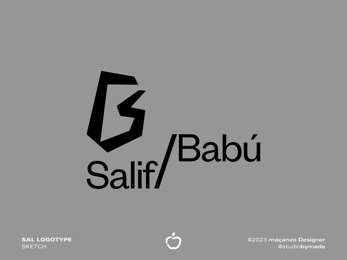 StudiobyMADE's tweet photo. (Unused) Sal Logotype Sketch 2 — Salif Babú Personal Logo
I used the names to create a logotype resembling stairs — a series of steps to get to a higher level.
© 2023 maçanzo Designer
#logodesign #branding #maçanzo #studiobyMADE #byMADE https://t.co/3I8OcLo5Sn
