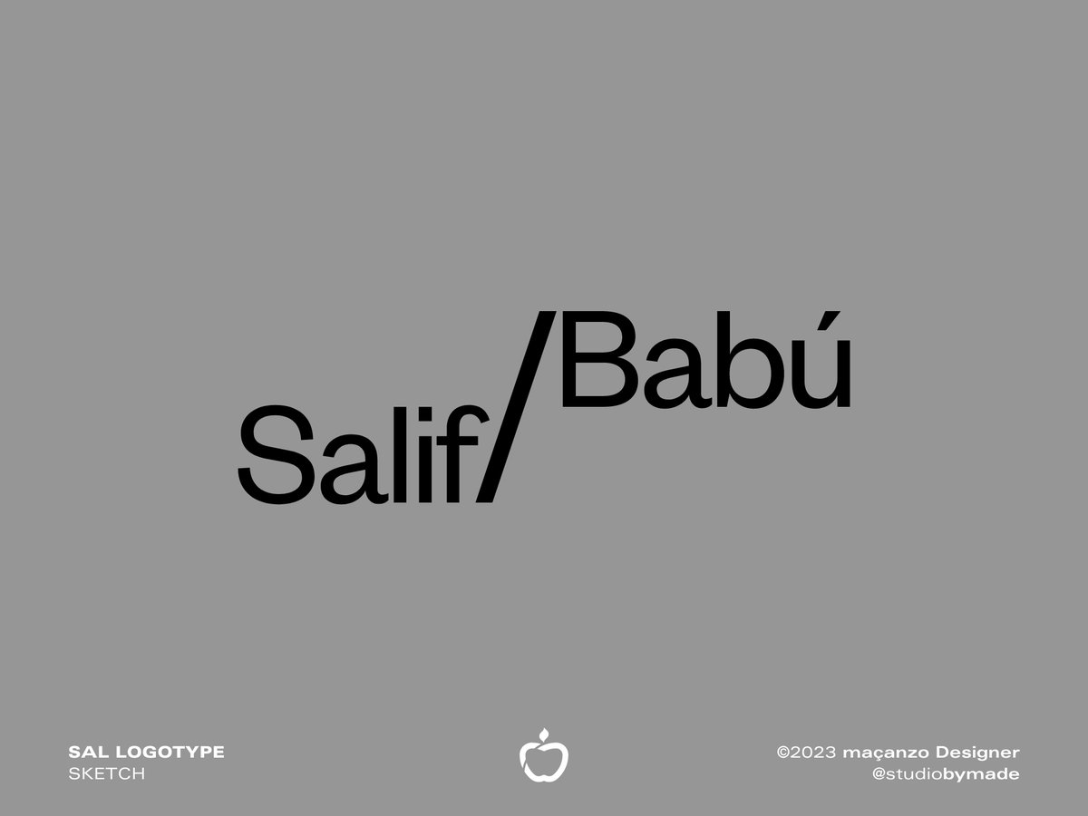 StudiobyMADE's tweet photo. (Unused) Sal Logotype Sketch 2 — Salif Babú Personal Logo
I used the names to create a logotype resembling stairs — a series of steps to get to a higher level.
© 2023 maçanzo Designer
#logodesign #branding #maçanzo #studiobyMADE #byMADE https://t.co/3I8OcLo5Sn