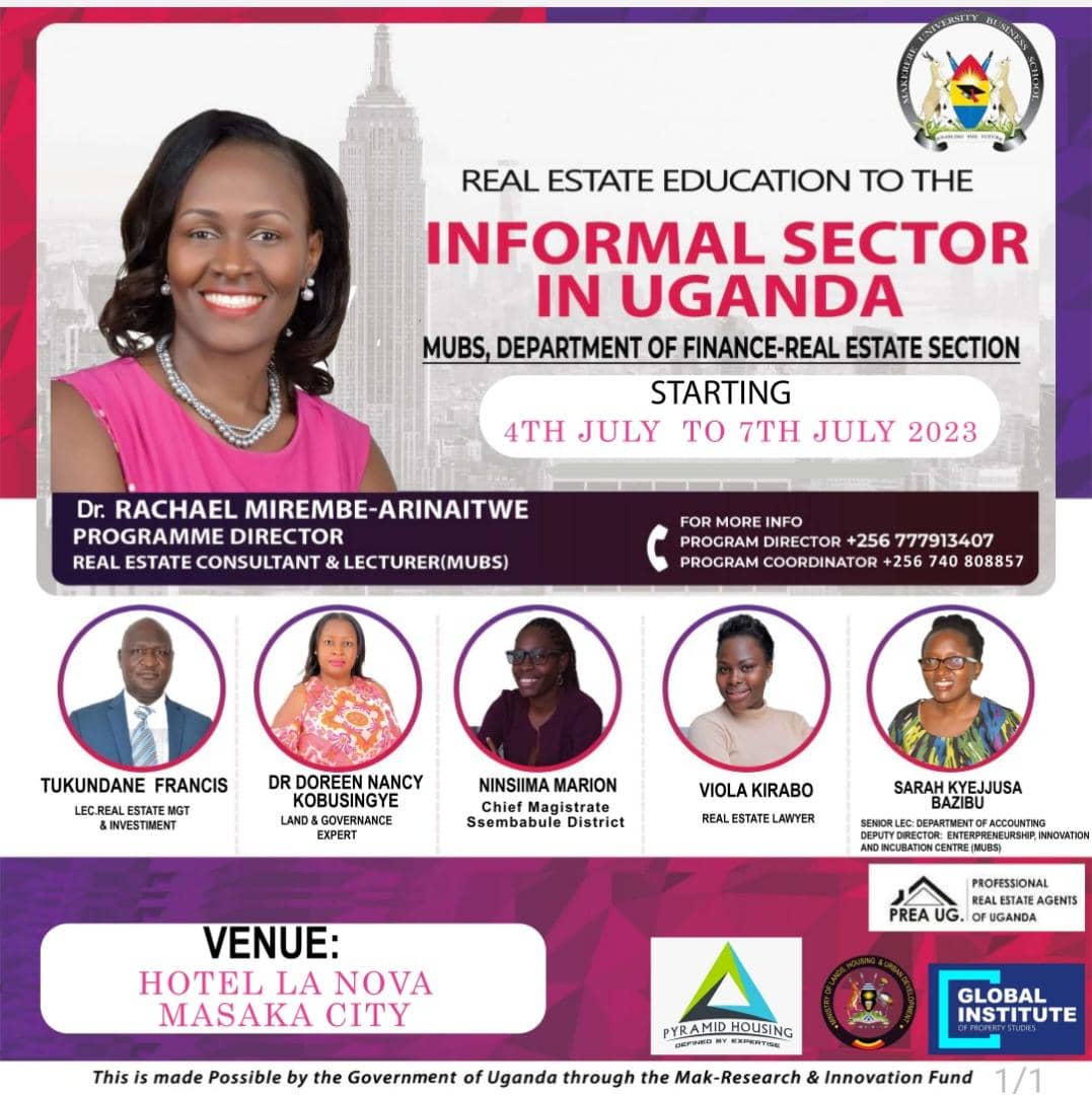 Douglas_mukwaya's tweet photo. Thank you, Dr. Rachael Mirembe, for conducting an insightful &amp; engaging real estate training in Jinja! Your expertise &amp; passion for the industry truly shone through. I highly encourage all real estate agents in Masaka to attend the next session, an opportunity not to be missed! https://t.co/rkvbAK8rFy