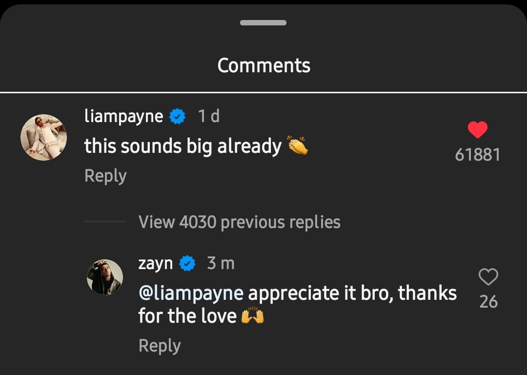 andrikpayne's tweet photo. ZAYN LE RESPONDIÓ EL COMENTARIO A LIAM, ZAYN LE RESPONDIÓ EL COMENTARIO A LIAM https://t.co/khVoEtGUIK