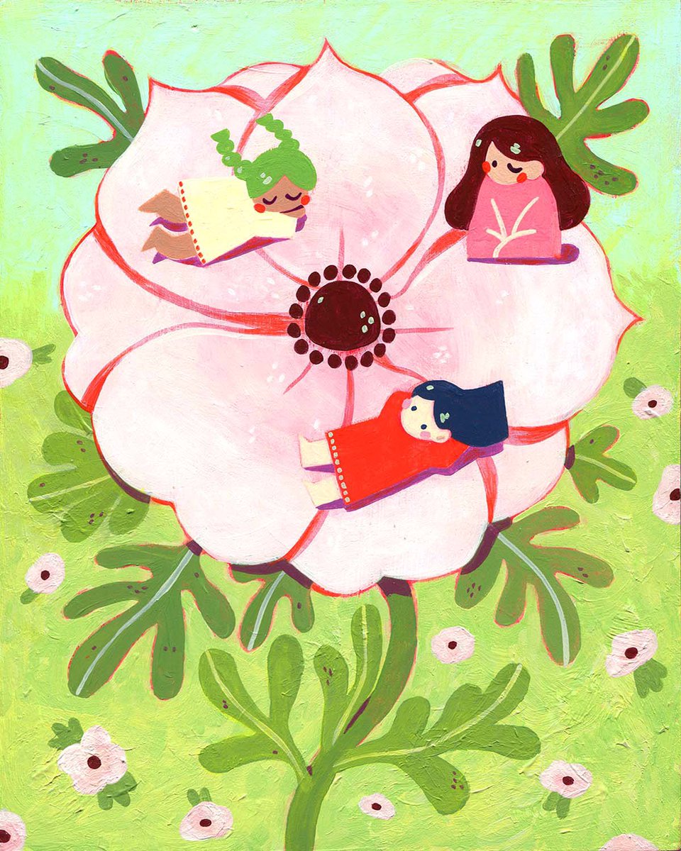 tiffanytanart's tweet photo. A few late nights painting this because I was so excited to paint again! I’m going to call it ‘Flower Bed’ for now and see if it sticks 💕💐
~
Happy mail rewards for July are here too! It’ll be up on P✨treon for this month. https://t.co/CUNxQIQZfX