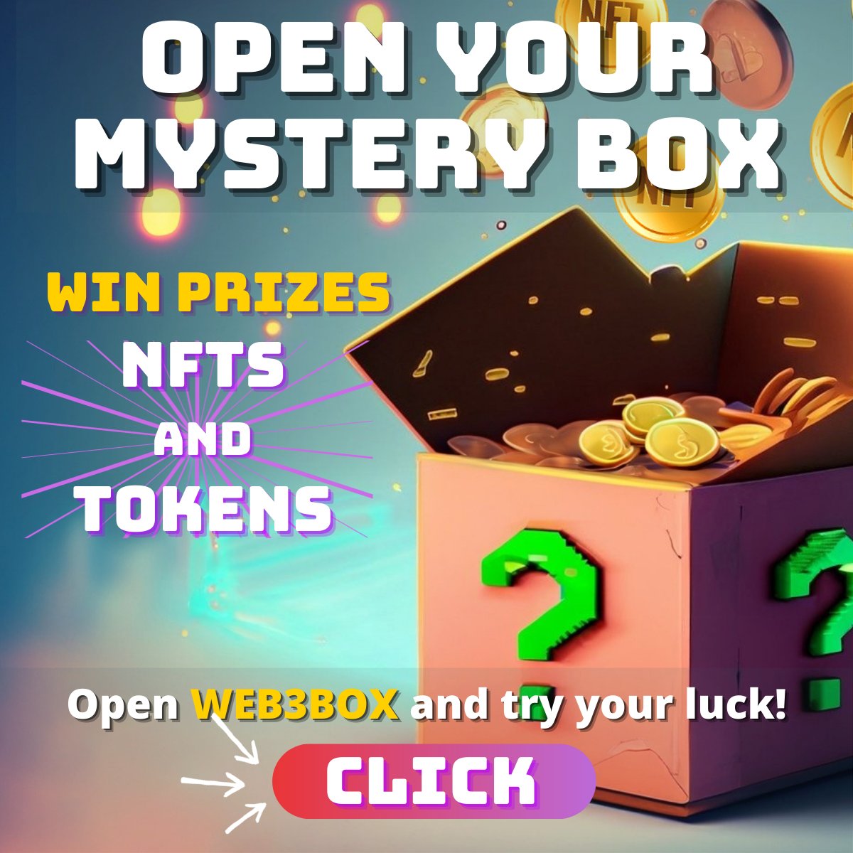 web3boxus's tweet image. 📣HURRY UP!      

You will get the most popular coins, NFT&apos;s and such more! Just try your luck 😍😍😍

👉Free BOX : web3box.us/kgGtLz?utm_sou…

#Crypto #NFT #Twitter #Airdrop #Giveaways #meme #APE #usdt #SEC #DOGE #bullrun #PEPE #100x $SHIB #bitcoin $link $hex #LUN #YugaLabs #WEB3