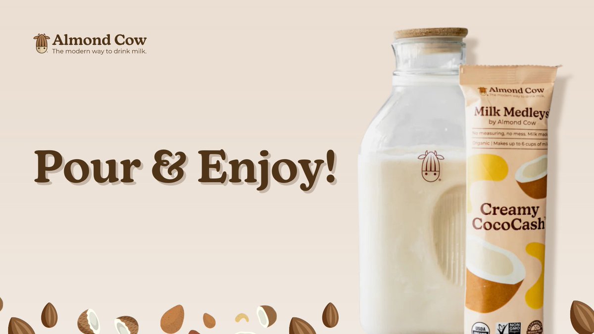 Ready to make your own crave-worthy creations? 

Look no further than Almond Cow's Milk Medleys! 

A simple pour and a press of the cow button are all it takes for delicious dairy-free alternatives.

Click the link below to get your mix on!
almondcow.co/products/milk-…