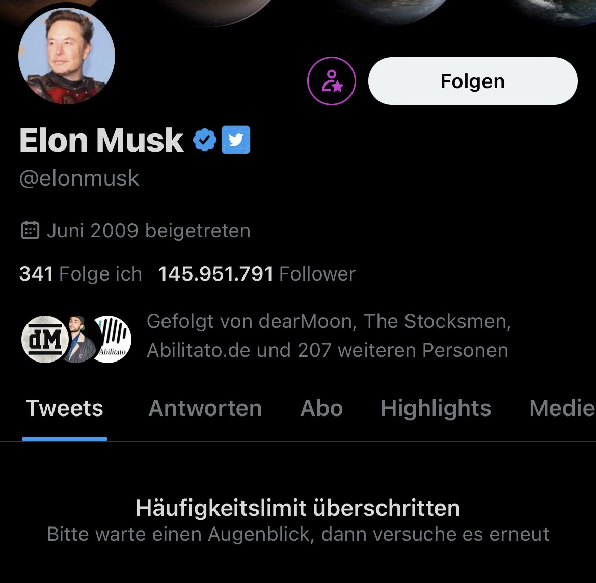 Ich kann nicht mehr Tweets lesen weil ich zu viele Tweets gelesen habe - obwohl mein Feed nur Tweets gezeigt hat die ich schon gelesen habe. 🤷🏻‍♂️