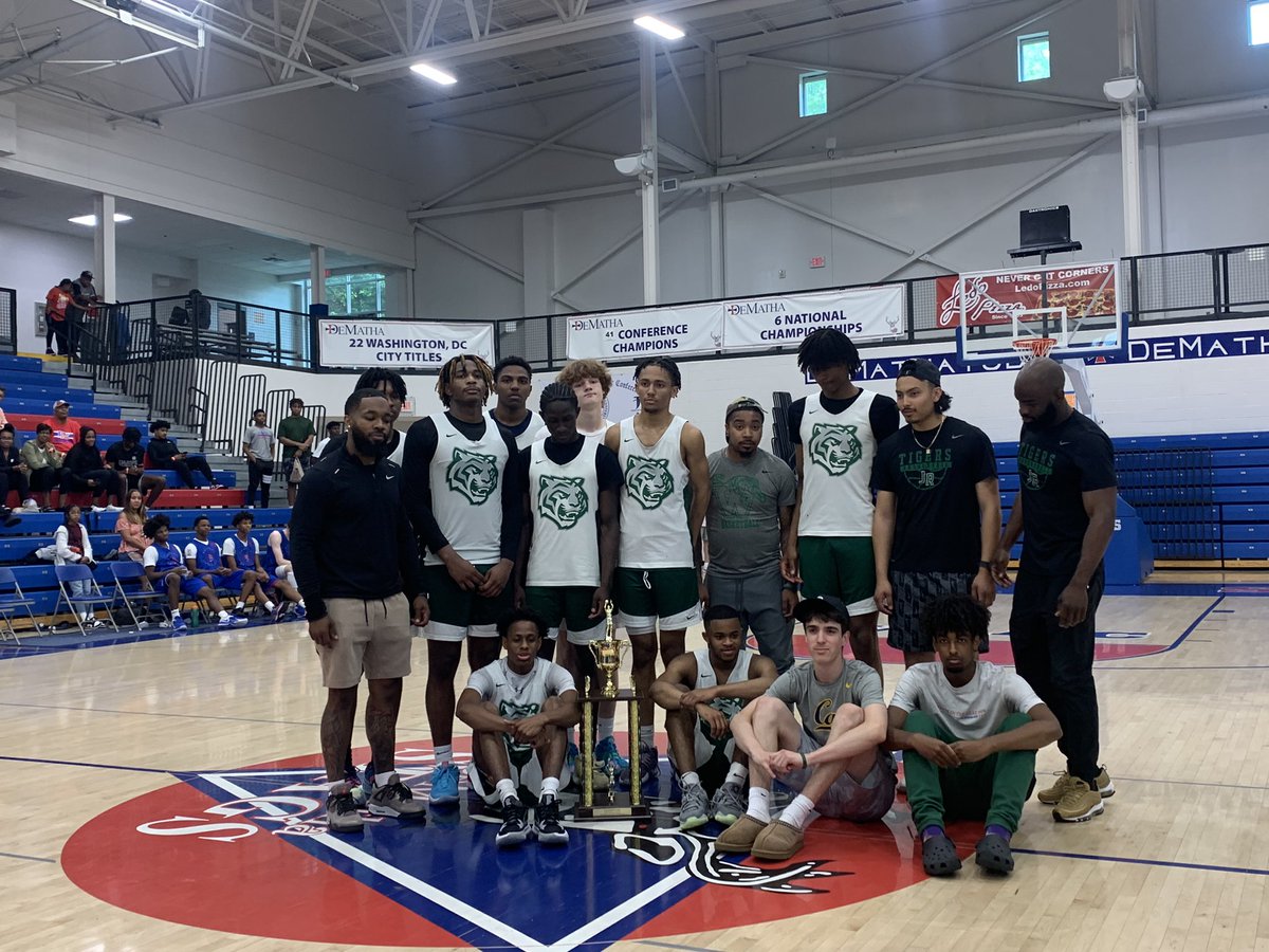 Your 2023 Capitol Hoops Summer League at DeMatha Champions: The Jackson-Reed Tigers.