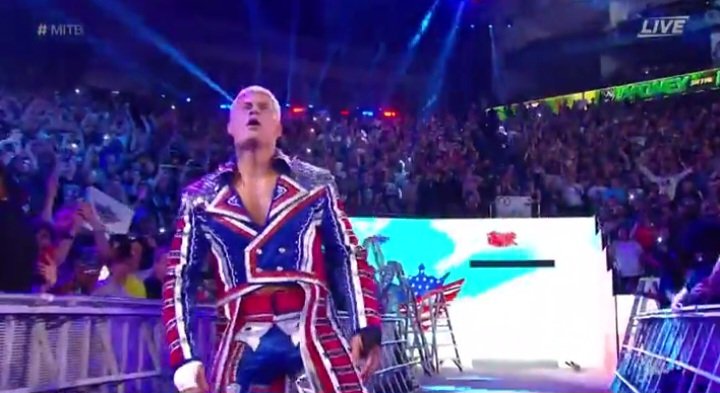 ProWFinesse's tweet photo. London understood the assignment when it came to Cody Rhodes' entrance. https://t.co/zlTQpBgsPY