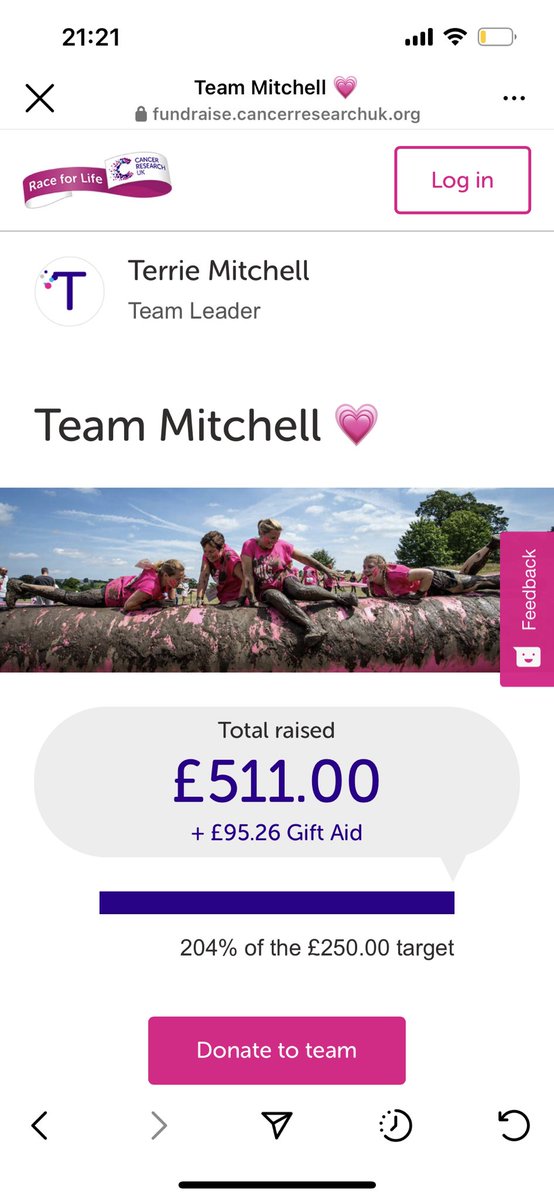 Terrie (@teeeeeeeeeeee82) on Twitter photo We did it! 🙌🏽 Thanks to everyone who donated to todays #raceforlife <a href="/CR_UK/">Cancer Research UK</a> so grateful for everyone’s generosity. This is a special charity to me, so I’m really pleased I had the opportunity to give a little back 💕#CancerResearch #5K #Prettymuddy 💕 We did it! 🙌🏽 Thanks to everyone who donated to todays #raceforlife <a href="/CR_UK/">Cancer Research UK</a> so grateful for everyone’s generosity. This is a special charity to me, so I’m really pleased I had the opportunity to give a little back 💕#CancerResearch #5K #Prettymuddy 💕