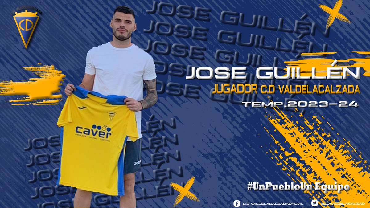 CDValdelacalzad's tweet photo. 🎙𝗧𝗘𝗠𝗣𝗢𝗥𝗔𝗗𝗔 𝟮𝟬𝟮𝟯/𝟮𝟰

✅️𝗥𝗘𝗡𝗢𝗩𝗔𝗗𝗢

🗣𝗝𝗢𝗦𝗘 𝗚𝗨𝗜𝗟𝗟𝗘́𝗡, jugador con mucha garra, polivalente, la banda derecha estará bien cubierta en el @CDValdelacalzad otra temporada más.👏💛💙

#UnPuebloUnEquipo https://t.co/mckCksWzmK