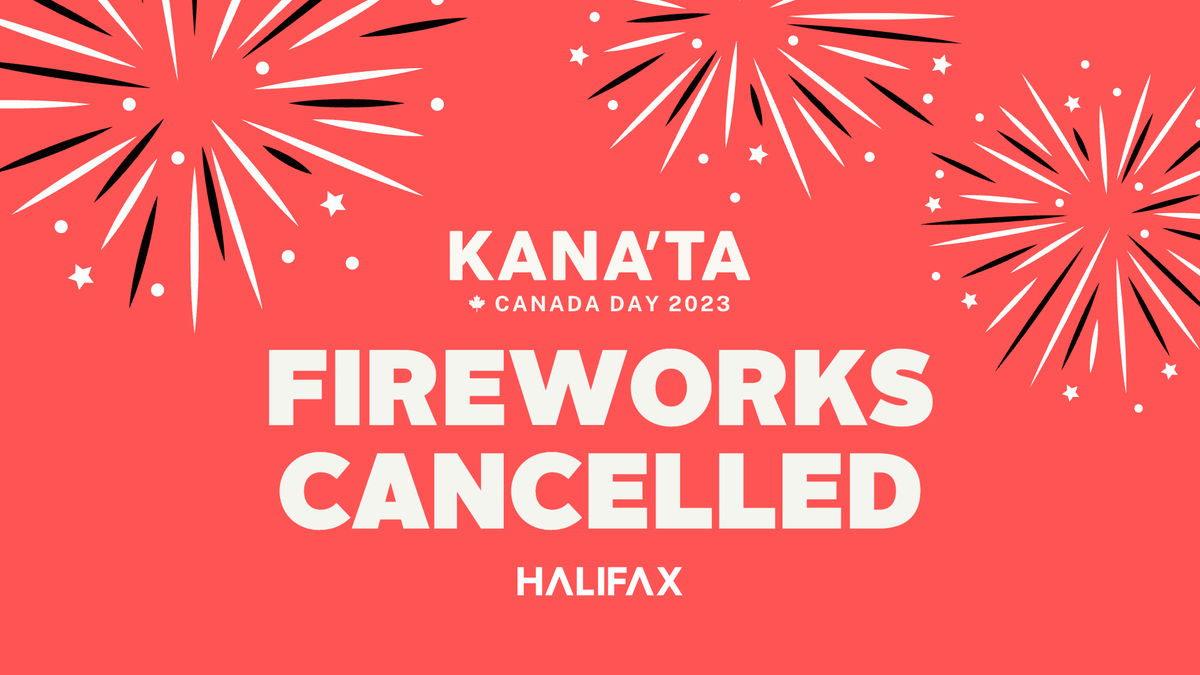 hfxgov's tweet photo. UPDATE: The Canada Day fireworks scheduled for this evening have been postponed due to poor weather conditions. The fireworks have been rescheduled for tomorrow, Sunday, July 2. Further updates will be shared via the municipality’s social media accounts. https://t.co/KMs1lDOCfx