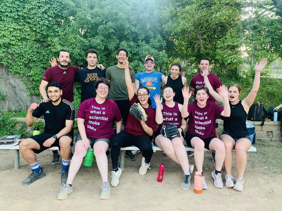Haynes Group (@hayneschemlab) on Twitter photo <a href="/UMNChemistry/">UMN Department of Chemistry</a>’s summer intramural softball was back after a Covid-hiatus!
Congrats to The Dynamic Scatterers for taking 3rd place! 🙌🏽✨💪🏽
<a href="/TLOkeefe12/">Tana O'Keefe</a> <a href="/RealMMA10/">Mahmoud MA</a> <a href="/W_AlvarezReyes/">Wilanyi Alvarez Reyes</a> <a href="/Finetraces786/">Safia | صفية</a> <a href="/caseyh2os/">casey</a> + lots of friends! <a href="/UMNChemistry/">UMN Department of Chemistry</a>’s summer intramural softball was back after a Covid-hiatus!
Congrats to The Dynamic Scatterers for taking 3rd place! 🙌🏽✨💪🏽
<a href="/TLOkeefe12/">Tana O'Keefe</a> <a href="/RealMMA10/">Mahmoud MA</a> <a href="/W_AlvarezReyes/">Wilanyi Alvarez Reyes</a> <a href="/Finetraces786/">Safia | صفية</a> <a href="/caseyh2os/">casey</a> + lots of friends!