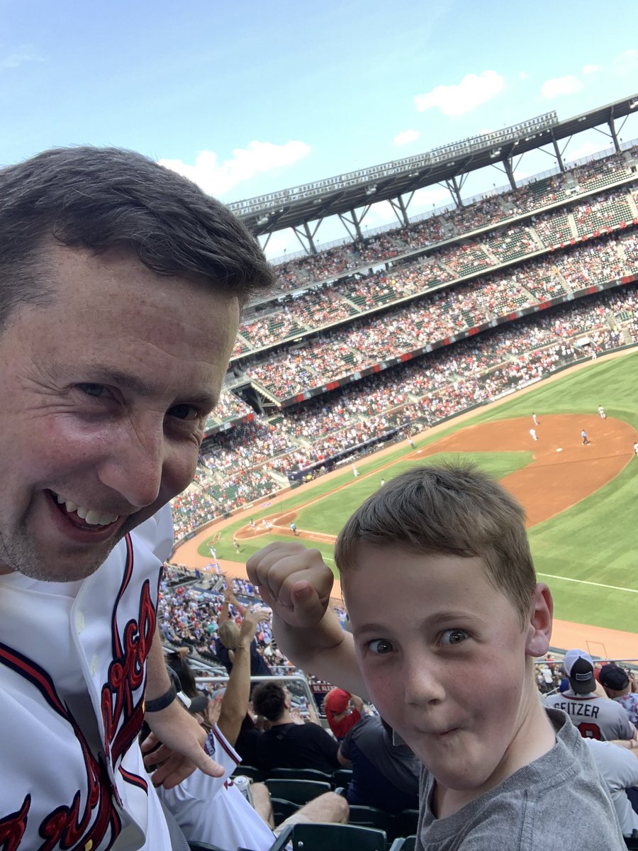 David’s first <a href="/Braves/">Atlanta Braves</a> baseball game and this first inning is living up to all the expectations!