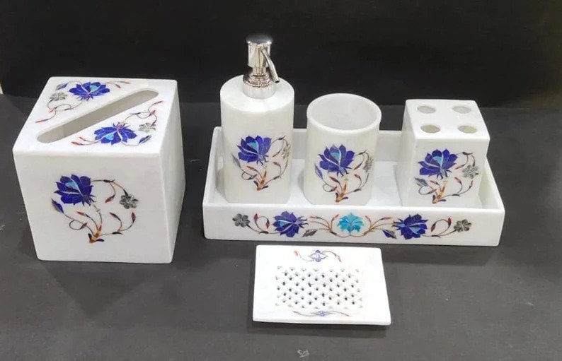 Beautiful Marble Inlay Bathroom Set

Product link:- marblesouvenir.com/?product=white…

#marblesouvenir #marbleinlay #marble #homedecor #homedecoration #handmade #inlaywork #inlay #interiordesign #handicrafts #tajmahal #interiordecor #marbledesign #handicraft #marblefloors #agra #luxuryhome