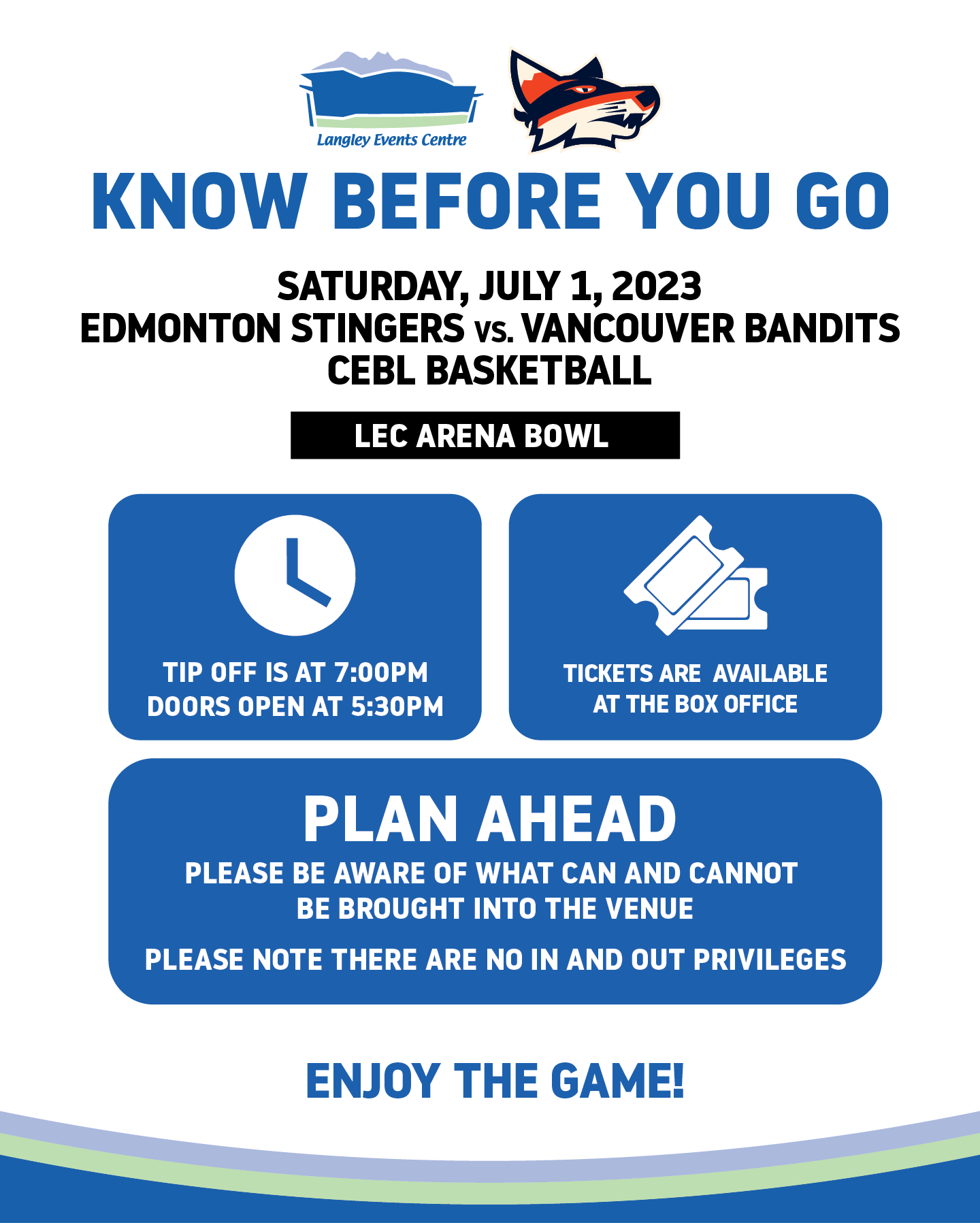 Langley Events Centre on Twitter "Here's a few things to Know Before
