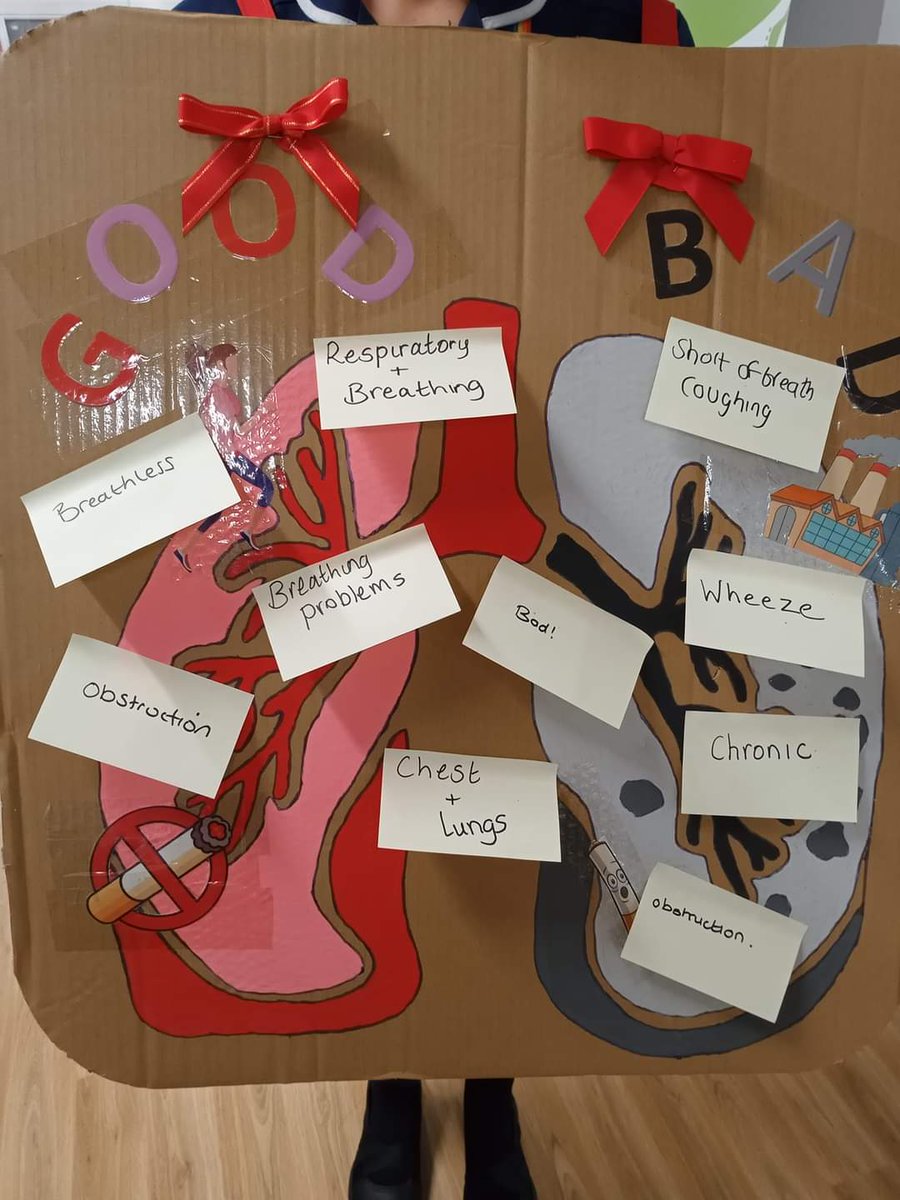 Handmade costume raising awareness of good lung health. Feedback from visitors on post it notes - how they feel about COPD. #asthmaandlunguk