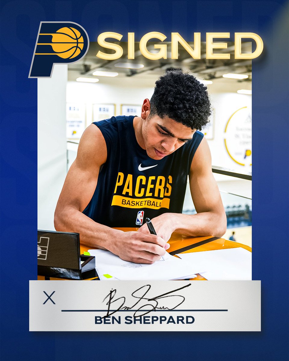 we have signed Jarace Walker and Ben Sheppard. 🖊️

🔗 on.nba.com/446zr13