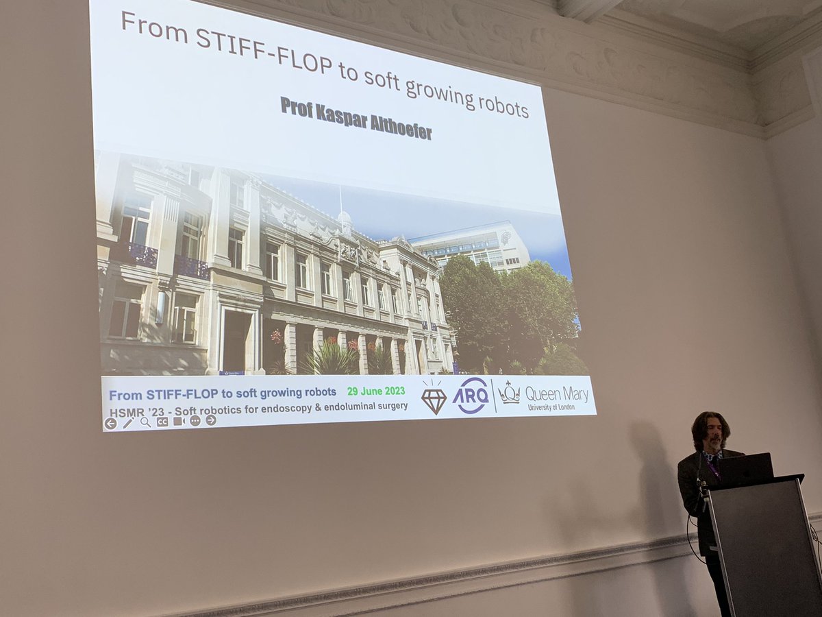 ARQ QMUL (@arq_qmul) on Twitter photo It was a great experience attending <a href="/ICLHamlynRobots/">The Hamlyn Centre</a> last week. 🤩
<a href="/KasparAlthoefer/">Kaspar Althoefer</a> gave a talk titled ‘From STIFF-Flop to soft growing robots’. It was a great experience attending <a href="/ICLHamlynRobots/">The Hamlyn Centre</a> last week. 🤩
<a href="/KasparAlthoefer/">Kaspar Althoefer</a> gave a talk titled ‘From STIFF-Flop to soft growing robots’.