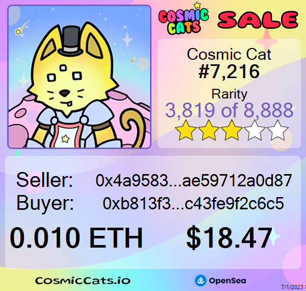 Cosmic Cats Sales tweet media