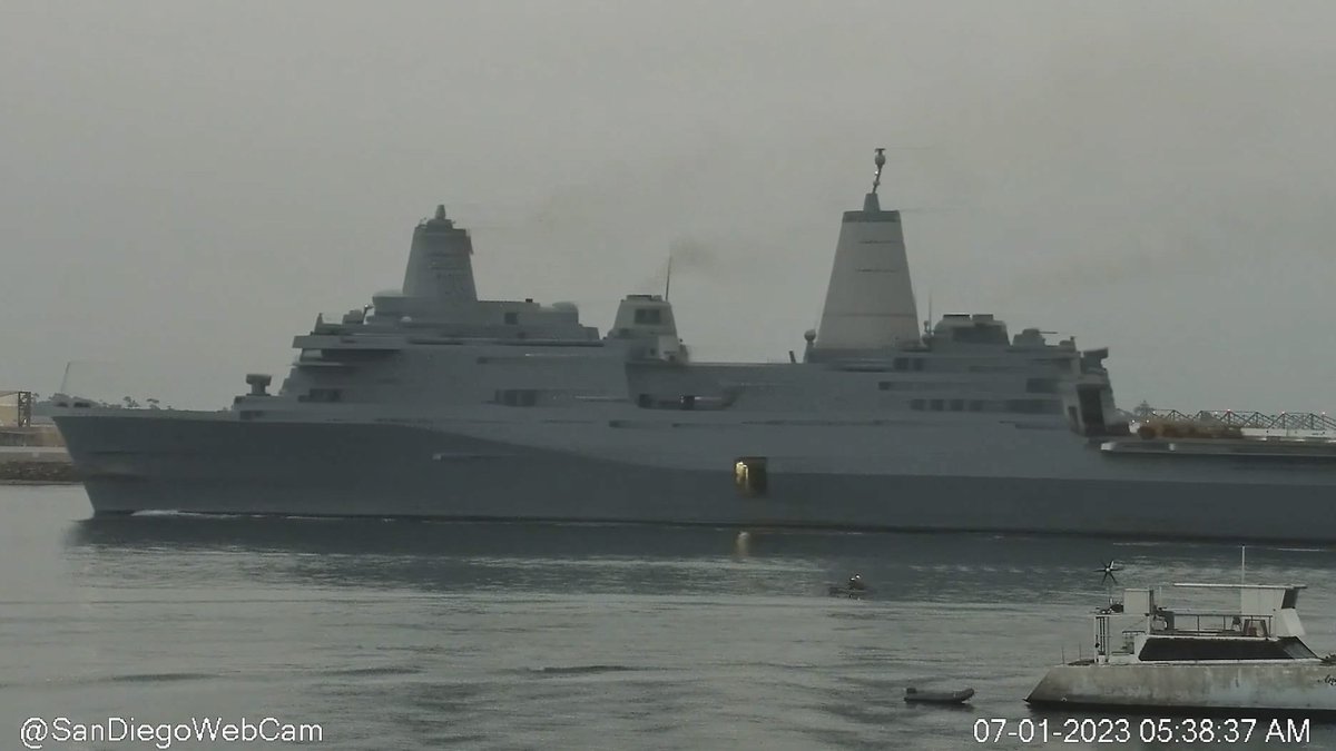 USS Anchorage (LPD 23) San Antonio-class amphibious transport dock coming into San Diego - July 1, 2023 #ussanchorage #lpd23

SRC: webcam