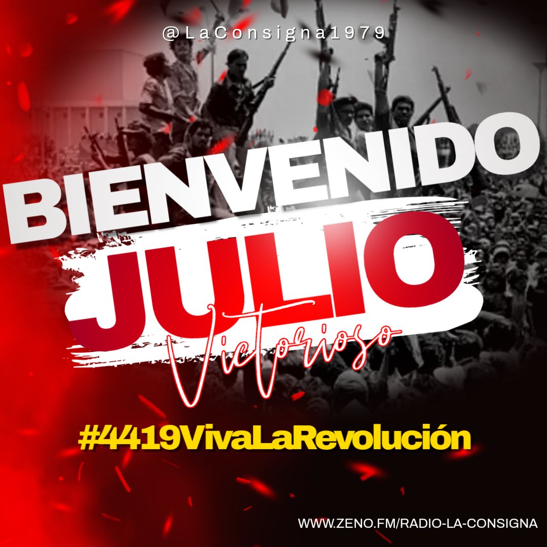 Siempre será Julio Heróico, avanzando siempre sin retroceder
 🇳🇮✌🏽❤️🖤✌🏽🇳🇮

#4419SiempreVictoriosos
#4419VivaLaRevolución
#4419SiempreMásAllá