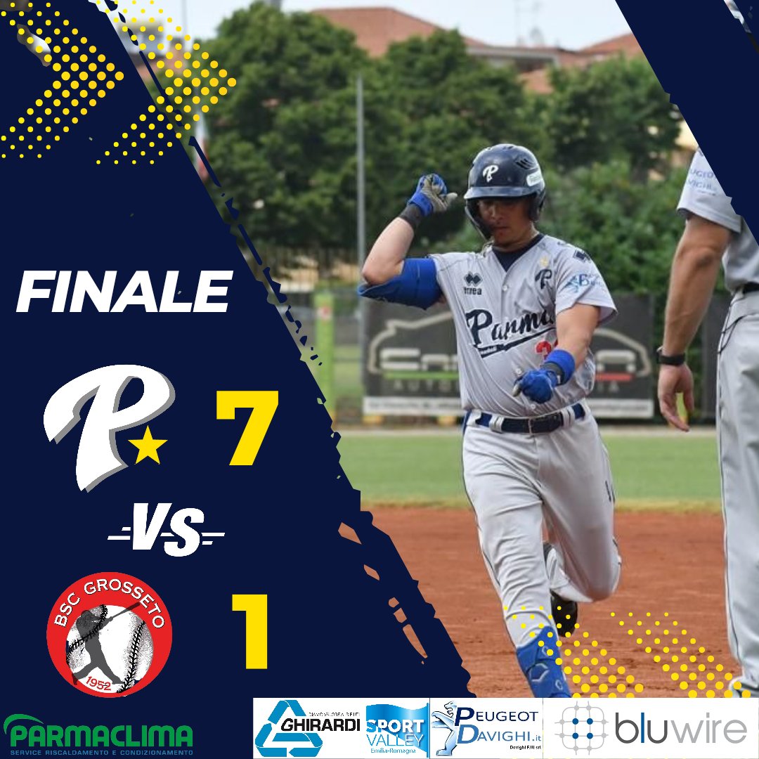 Ritroviamo la vittoria nella sfida serale contro Grosseto per 7-1. Forza ragazzi!!⚾️💛💙

Recap del match sul nostro sito al link: parmabaseball.it

#LastelladiParma #fòrsapärma #ParmaBaseball