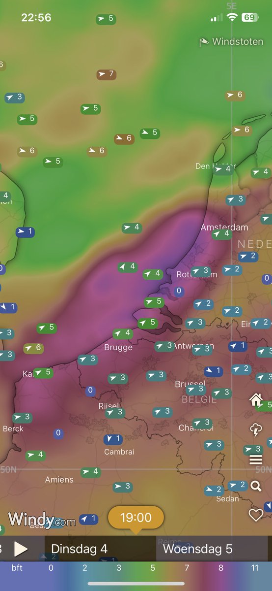 Mogelijk stevige #windstoten komende dinsdag #storm