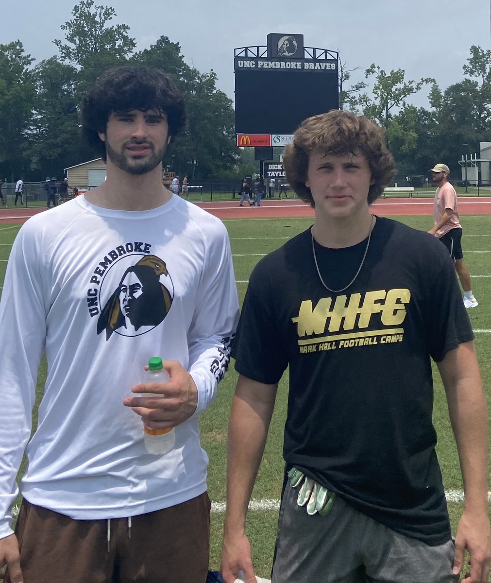 cmshawww's tweet photo. Thank you @Coach_JWheeler for inviting me and to @CoachHallUNCP and @UNCP_Football for a great camp today! https://t.co/4OYDmk1leM