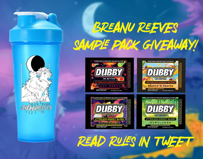 BreanuReeves's tweet image. Giveaway time! ✨🎉

✨DUBBY sample pack! Win my custom shaker cup + 4 sample flavors!  🦁💙

Rules:
-Follow: @DubbyEnergy &amp;amp; @BreanuReeves 
-Like + RT this tweet!

Bonus points if ya tag a friend!

I'll draw the winner when I get back from vacation on July 20th!

(US Only) 🇺🇸