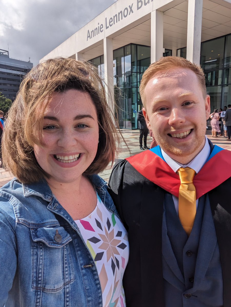 If anyone deserved a 1st Class Hons, it's this guy right here. Happy Graduation <a href="/AlasdairFergus9/">Alasdair Ferguson</a> . 👨‍🎓🎉Thank you for letting me be a part of your journey. #GCUGrad23