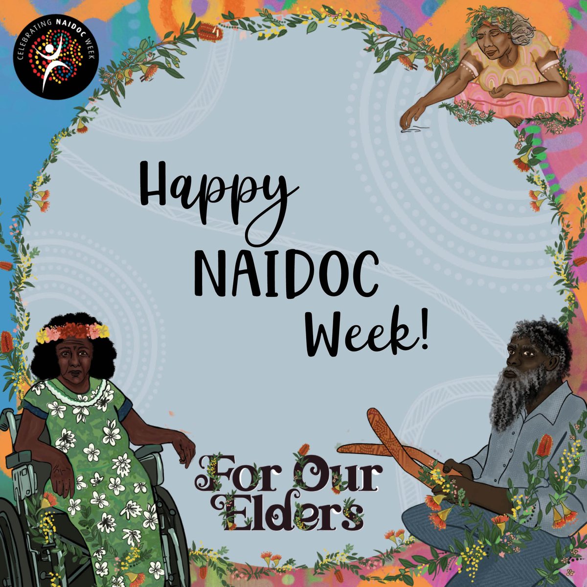 ✨Happy #NAIDOCWeek! This years theme is For Our Elders. We thank them &amp; celebrate them today &amp; always, they've paved the way &amp; guided us for generations. They're our teachers, knowledge holders &amp; leaders &amp; hold such an important place in our families/communities.
 #ForOurElders