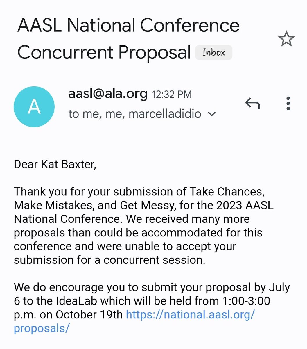 LoudBrarian's tweet image. So I did a thing.  It didn&apos;t get accepted, but that&apos;s fine. Try, try again. #ALLibraries #Presentation @TCSLibrarySquad