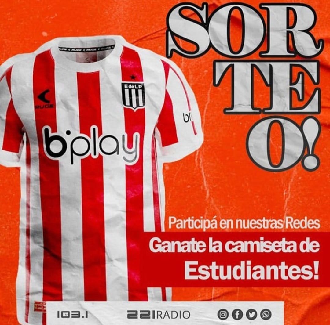 #221Futbol #EDLP | Sorteamos la camiseta de #Estudiantes 👇

Para participar:
🦁Seguinos
📲RT a la pubicación
👉Mencioná a un amig@ en los comentarios

📢Se sortea en la última transmisión de julio

📻FM 103.1 
💻221radio.com.ar