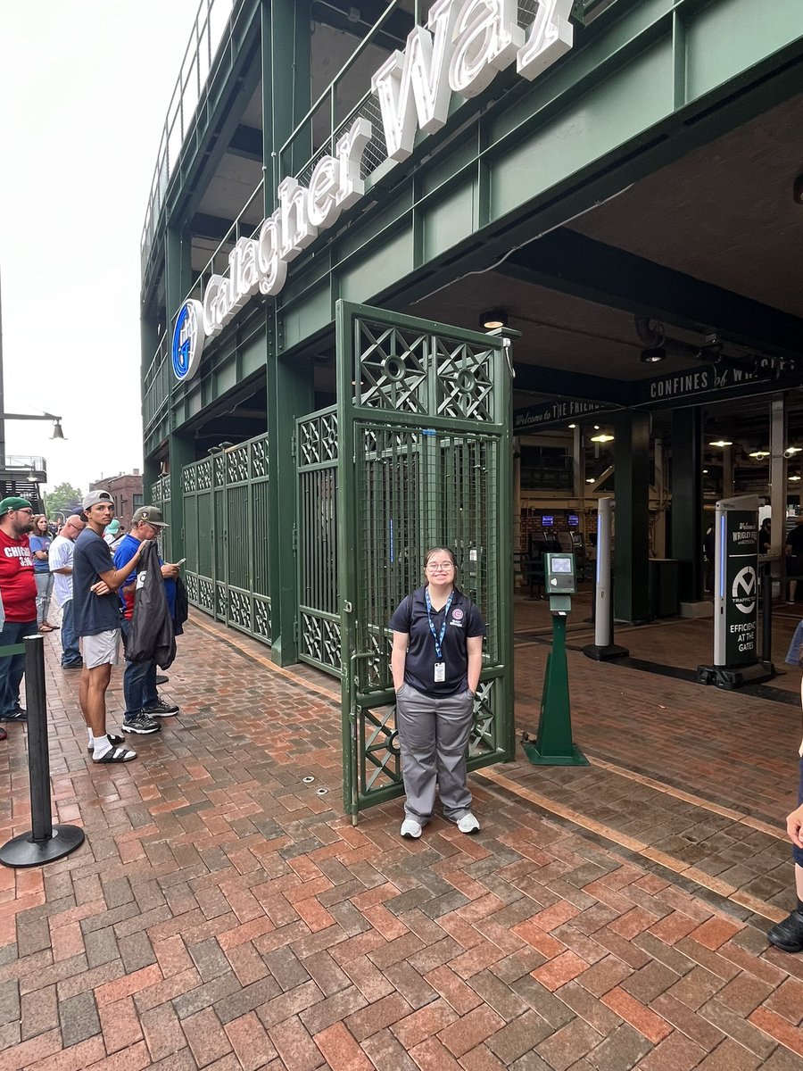 Lily’s dream job is to be a sports reporter for <a href="/espn/">ESPN</a> and <a href="/SpecialOlympics/">Special Olympics</a> So working as a greeter for <a href="/Cubs/">Chicago Cubs</a> is just the first step!#gocubsgo @BoogSciambi <a href="/WatchMarquee/">Marquee Sports Network</a>