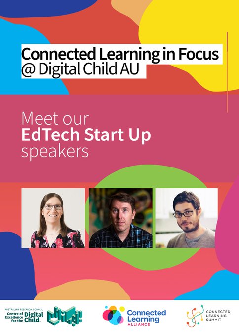 digitalchildau's tweet photo. What’s happening on the cutting edge of innovation in #EdTech? Find out in our pitch session at #CLiFDigitalChildAU with talks from Lauren Glina (Agape), Andrew Duval (Frankenstories) & Troy Merrit (Bitlink) #ConnectLearning
https://t.co/goOrmKHqNQ https://t.co/4GvfRoMgTy