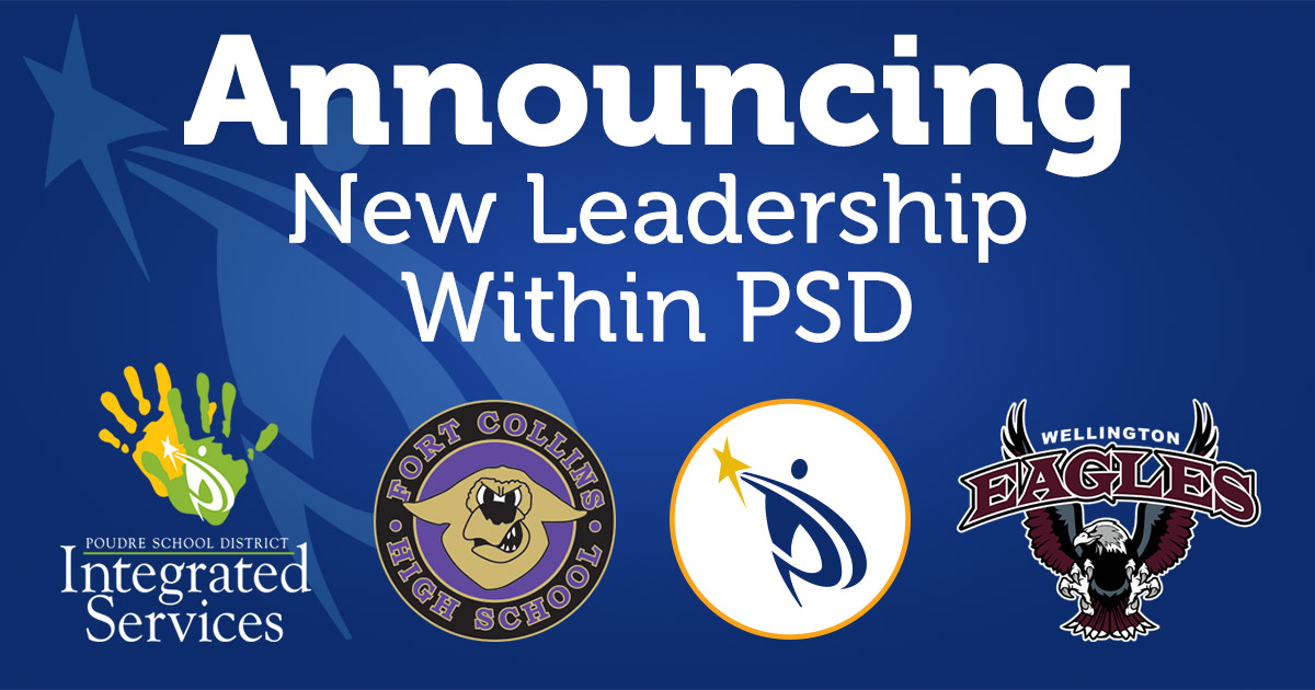 PoudreSchools's tweet photo. We are #PSDProud to introduce two new principals and two new directors who, along with their teams, support our students, families and staff every day.

Use the links in the thread below to read more about each district leader in their hiring announcements on PSD's website. ⬇ https://t.co/Rhmjqs7VlX