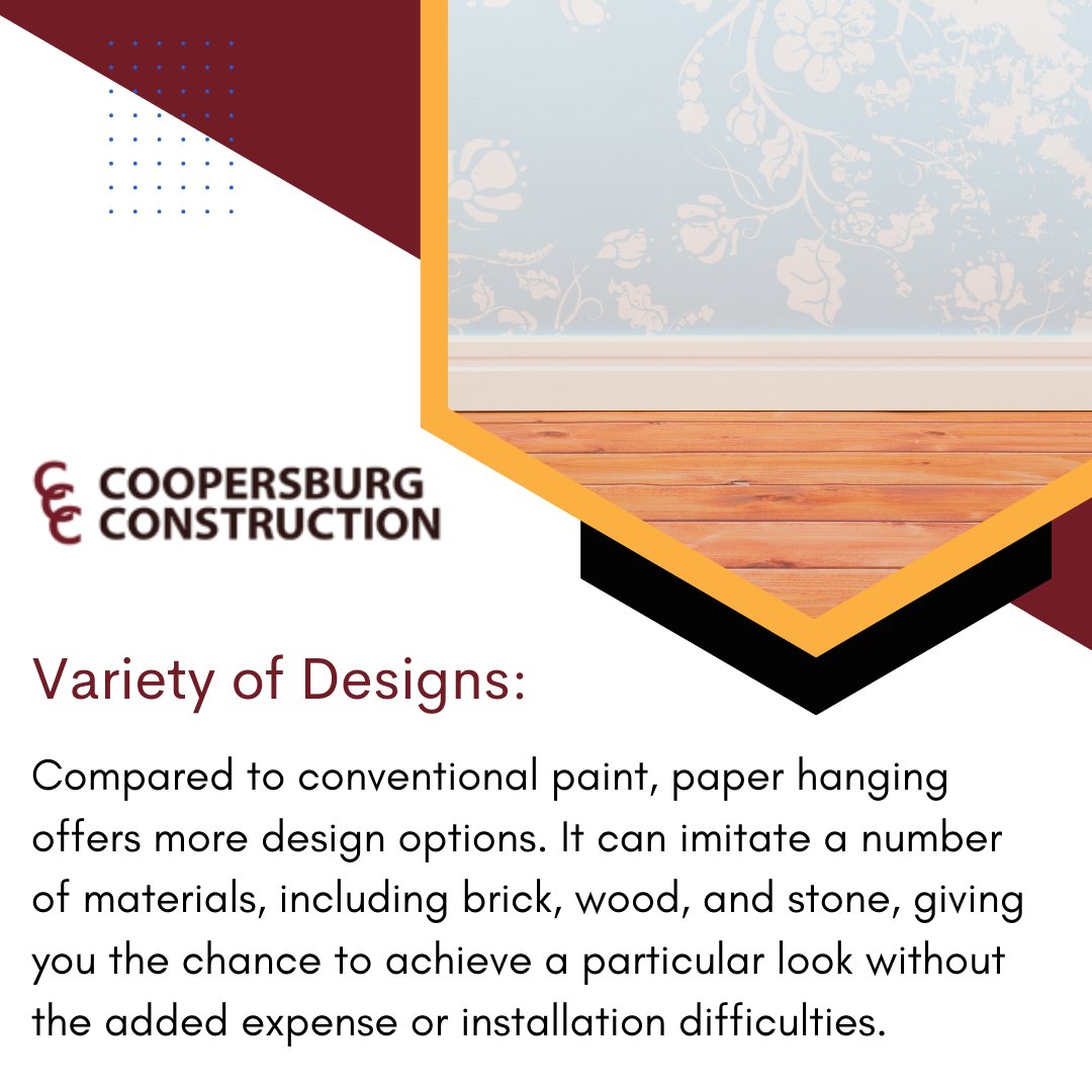 Check out what Coopersburg Construction can do for you! 👉coopersburgconstruction.com/services/

🌟✨ #DesignPossibilities #PaperHanging